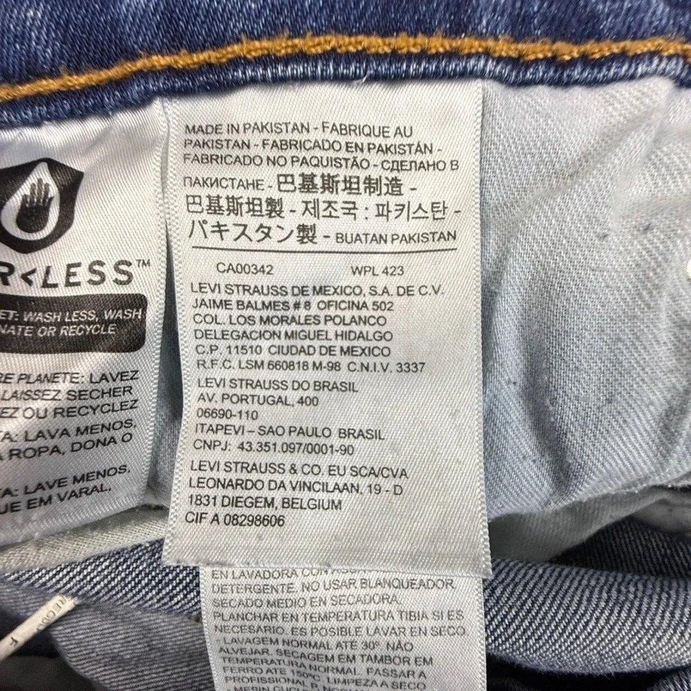 Levis 502 Regular Taper Jeans Mens 38x30 Tanager Wash Blue Stretch 29507-0003